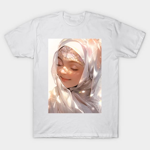 Cute anime girl - kawaii hijab anime girl T-Shirt by GothicDesigns